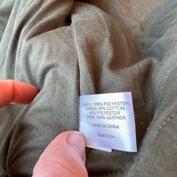 Orvis Loden Green Leather Trimmed Fleece Size Medium - Picture 6 of 6